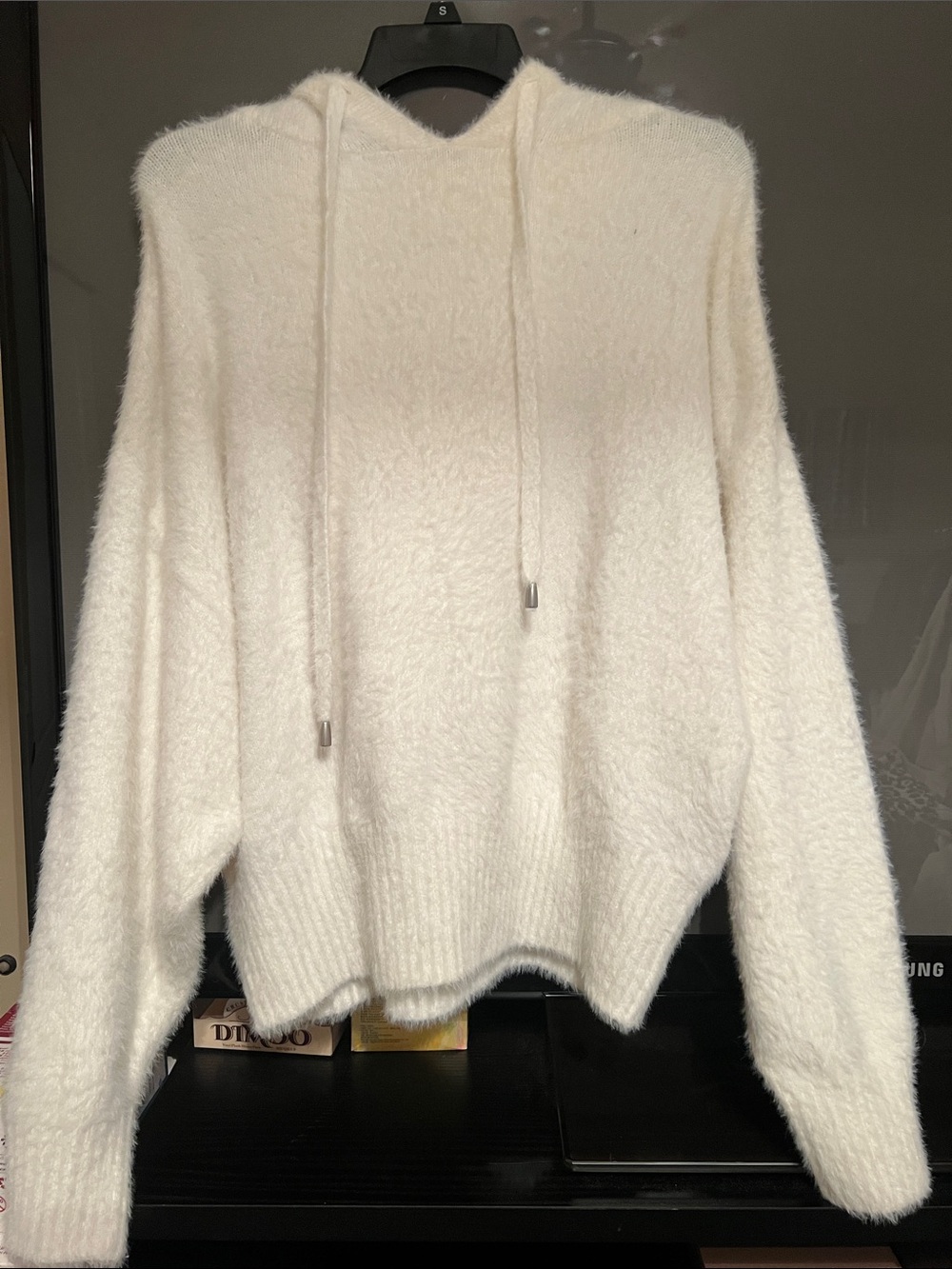 H&M Fuzzy Hoodie Pullover Sweater